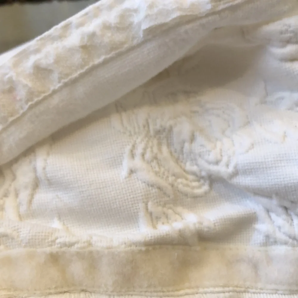 Lisa Galimberti Fine Linens euro textured damask, scalloped edged sham duvet